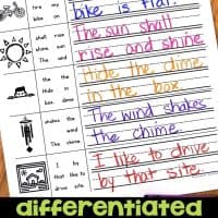 VCE I activity sheet.