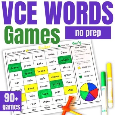 VCE words games cover.