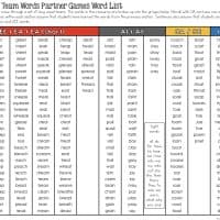 long vowel team words partner games word list
