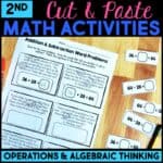 Cut & Paste Math Activities for Second Grade