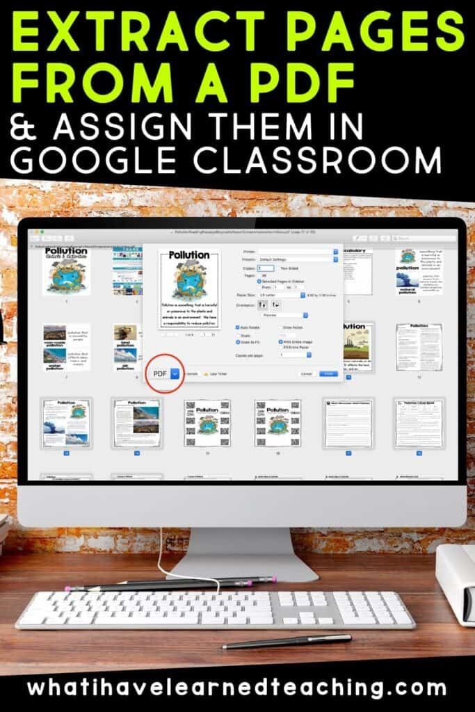 Distance learning is our new normal. Teachers are using Google Classroom to assign work. Students are doing their assignments on Google Slides. This post answers those questions and will go into detail about how to extract pages from a PDF and use them within Google Slides. In addition, I'll link to a resource on how to create an assignment in Google Classroom.