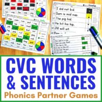 CVC words & sentences cover.