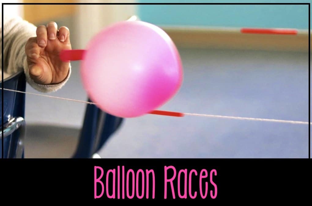 balloon races force of air energy science activity.