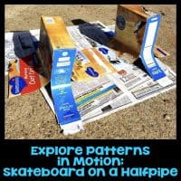 patterns in motion skateboard on halfpipe