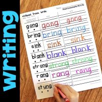 final consonants nk and ng writing