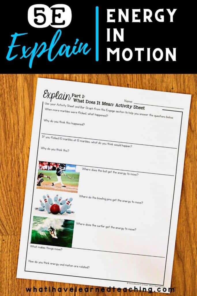 This Energy in Motion 5E Science Unit Plan is an inquiry-based unit where students learn about how energy affects motion. Students explore how energy and speed are related, observe the motion of different objects, analyze and interpret data to explore the relationship of energy and motion, and more. The unit includes three parts for each of the 5E's (Engage, Explore, Explain, Extend, and Evaluate) and more.