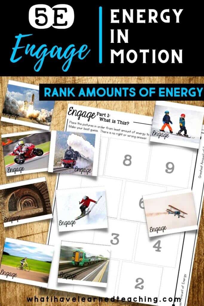 This Energy in Motion 5E Science Unit Plan is an inquiry-based unit where students learn about how energy affects motion. Students explore how energy and speed are related, observe the motion of different objects, analyze and interpret data to explore the relationship of energy and motion, and more. The unit includes three parts for each of the 5E's (Engage, Explore, Explain, Extend, and Evaluate) and more.