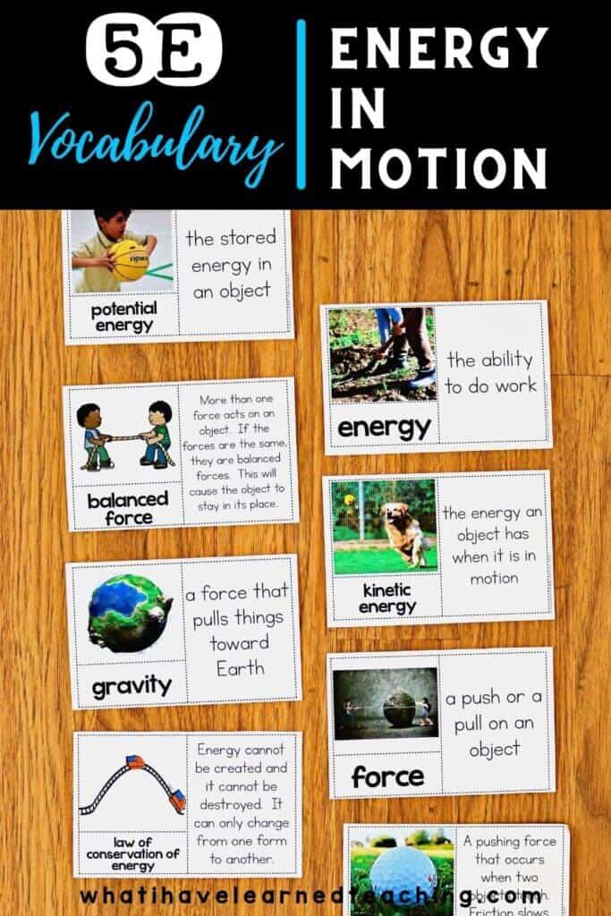 This Energy in Motion 5E Science Unit Plan is an inquiry-based unit where students learn about how energy affects motion. Students explore how energy and speed are related, observe the motion of different objects, analyze and interpret data to explore the relationship of energy and motion, and more. The unit includes three parts for each of the 5E's (Engage, Explore, Explain, Extend, and Evaluate) and more.