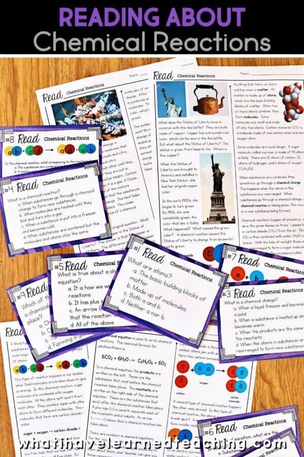 Chemical Reactions Science Activities for 5th Grade