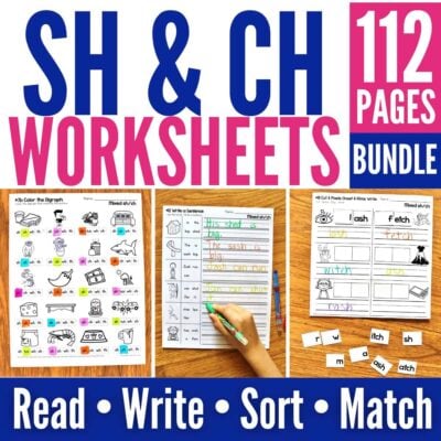 SH & CH worksheets cover.