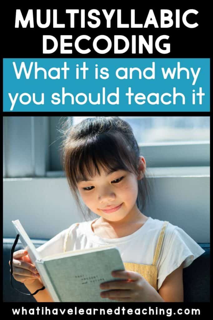 What is multisyllabic decoding and why should you be teaching it in your classroom? This post breaks down the basics of multisyllabic decoding, what skills are involved, and how to go about teaching it. Multisyllabic decoding can make a huge difference in reading fluency for students of all ages!