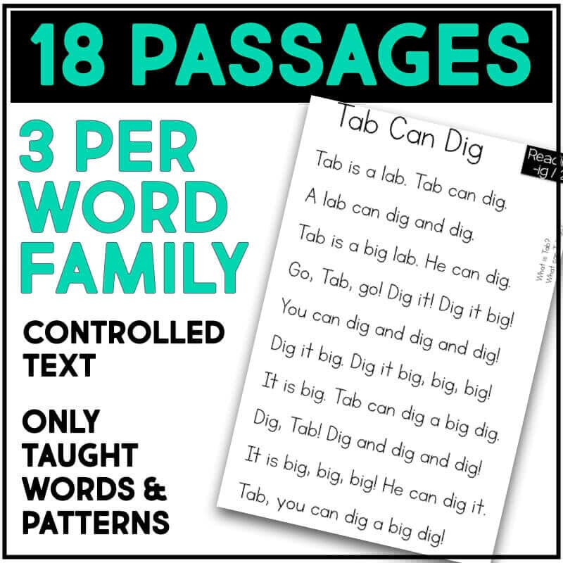 Word Family Readers Covers.011 Looking for a fun and engaging way to help your child learn how to read? Check out our word family phonics readers! These three passages per word family are perfect for helping your little one develop fluency and comprehension. Plus, each passage includes blending cues to help them sound out words with ease. Fun for the whole family!