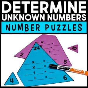 determine unknown number puzzles