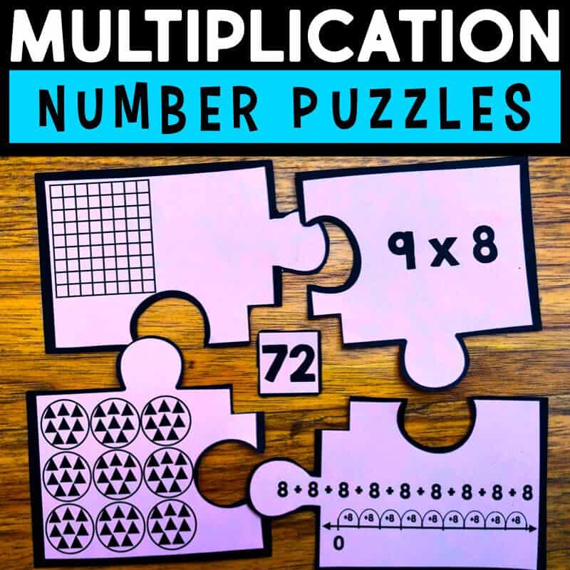 Multiplication Number Puzzles - Math Centers