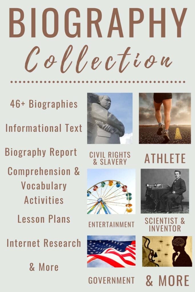 25 Influential U.S. Historical Figures for Biography Projects 7 Biography Collection Tan