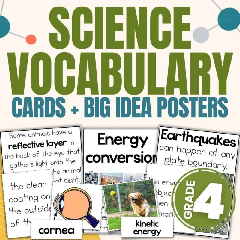 4th grade science vocabulary 1 Certainly! Here’s a rewritten version using your product name: 4th grade science vocabulary 1 includes NGSS posters and science vocabulary cards for fourth grade, featuring key terms like cornea and kinetic energy, complete with sample definitions and images—ideal for helping students learn important science concepts.