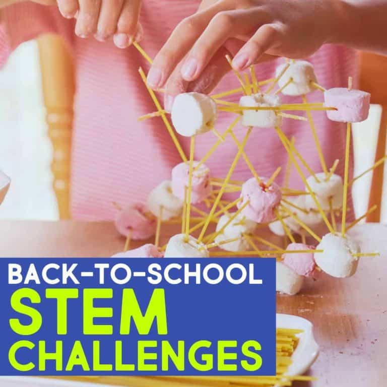 back to school STEM challenges for the first week of school.