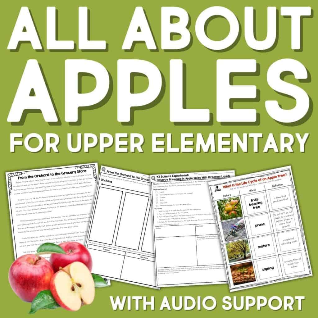Apple Lesson Plans for Second Grade and Above - Thematic Apple Ideas for Upper Elementary 4 All about apples for upper elementary