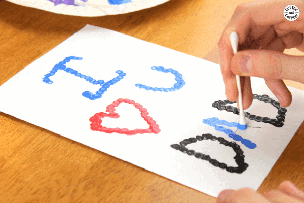 pointillism craft for father's day