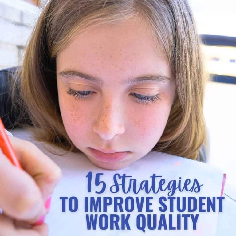 strategies to improve student work quality.