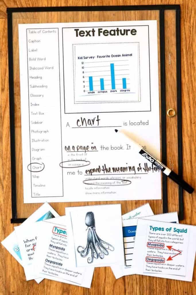 What are Text Features? Effective Strategies for Teaching Text Features 9 text features sentence frame to develop academic language.