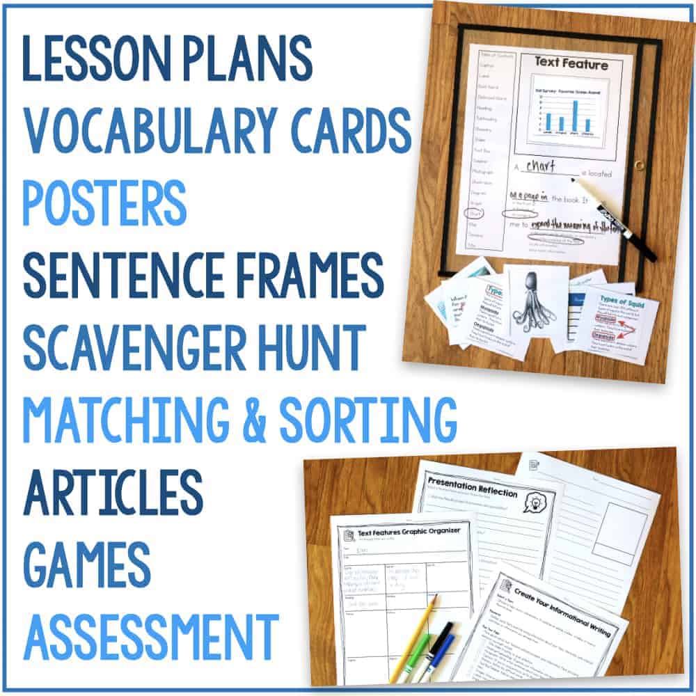 What are Text Features? Effective Strategies for Teaching Text Features 10 text features unit plan contents.