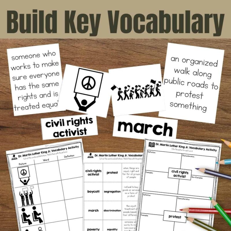 Martin Luther King JR Biography Activities 13 Martin Luther King Jr. Thumbnails.