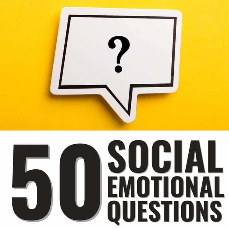 50 SEL Questions for elementary students.