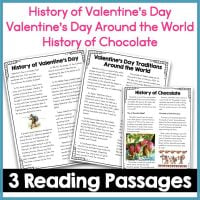 Valentine's day reading passages.