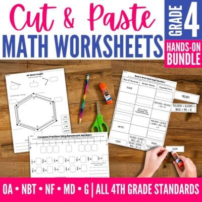 4th grade cut and paste worksheets.