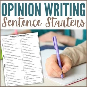 Boost Opinion Writing with Sentence Starters 1 opinion writing sentence starters.