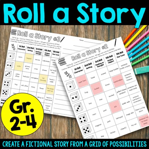 roll a story activity for grades 2-5.