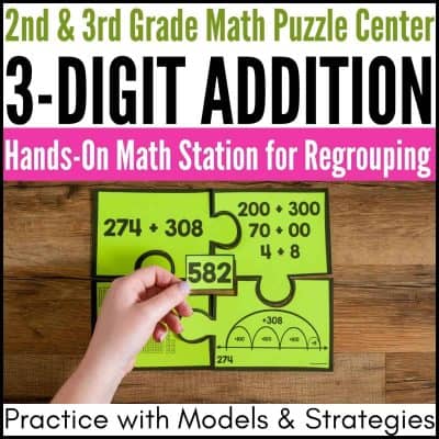 three-digit addition number puzzles.
