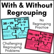 three-digit addition number puzzles.