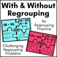 three-digit addition number puzzles.