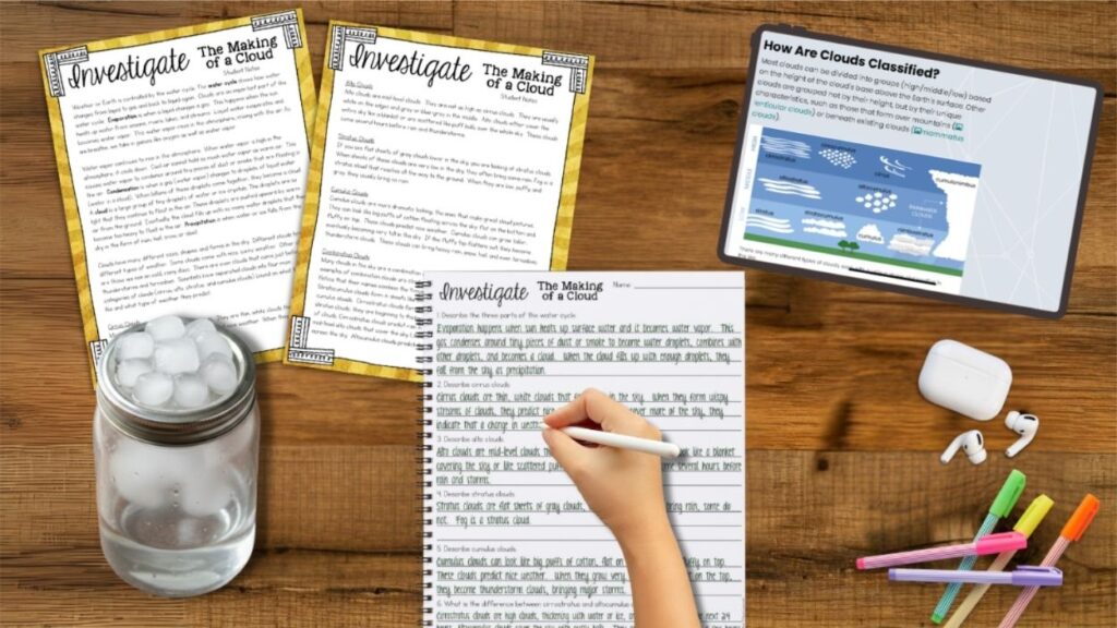 cloud in a jar activity.