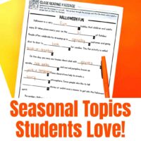 Seasonal Cloze Reading Bundle.