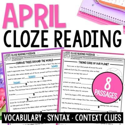 April Cloze Reading.