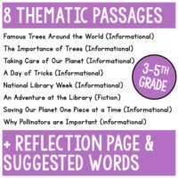 April Cloze Reading.
