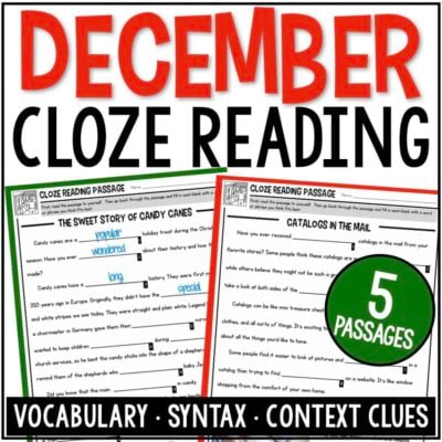 December Cloze Reading.