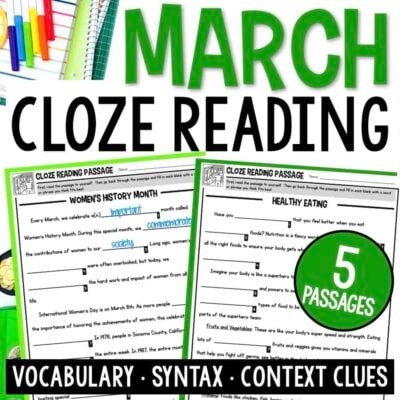 March Cloze Reading.