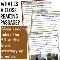 November Cloze Reading.
