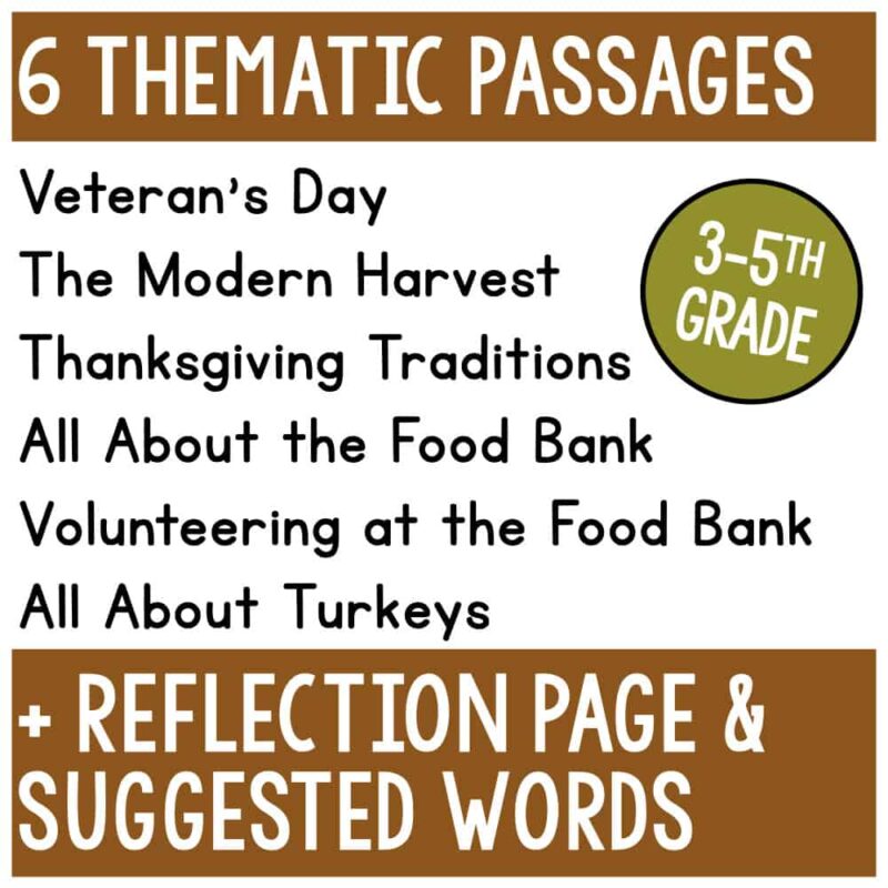 Cloze Reading November Cover.004 November Cloze Reading.