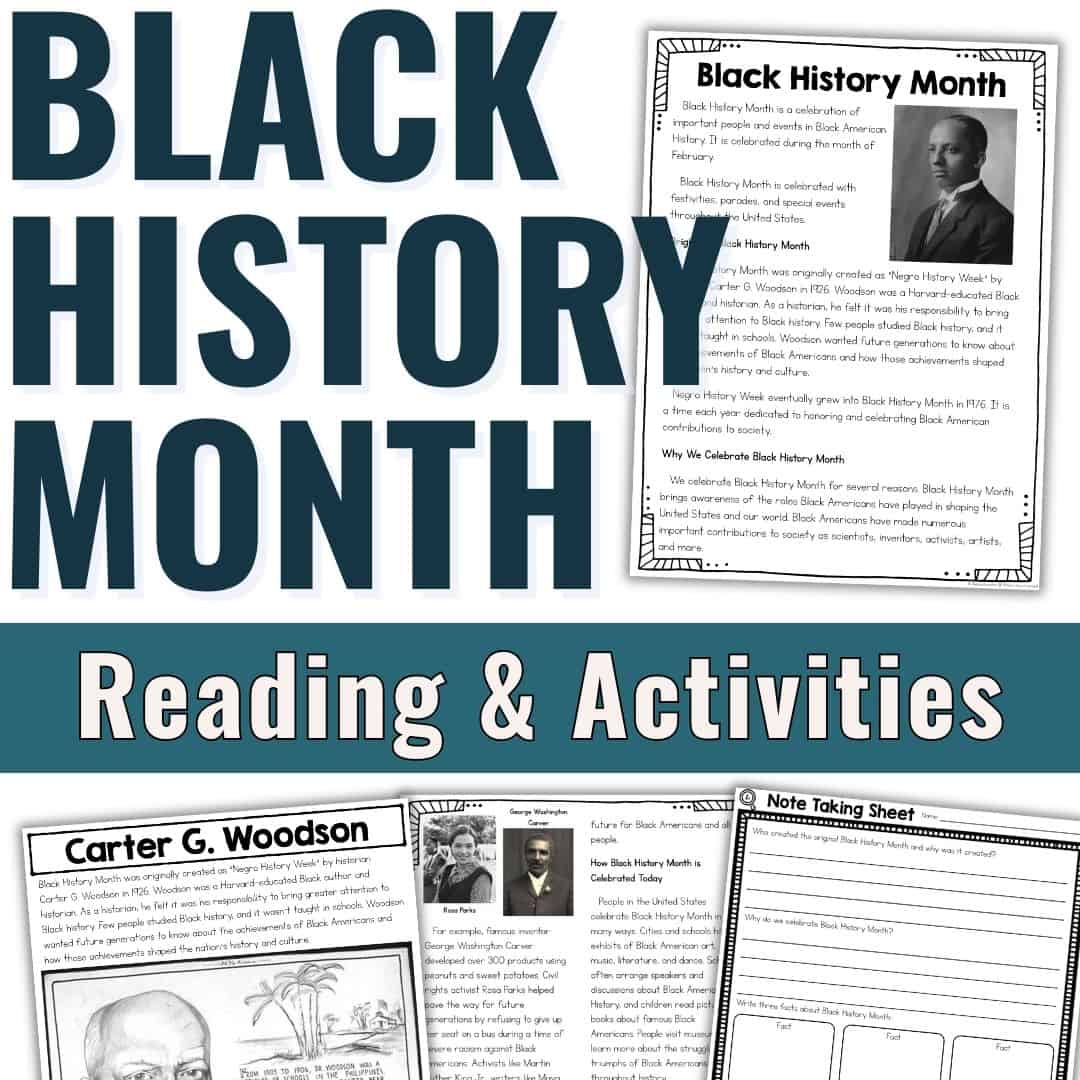 black history month reading activities.