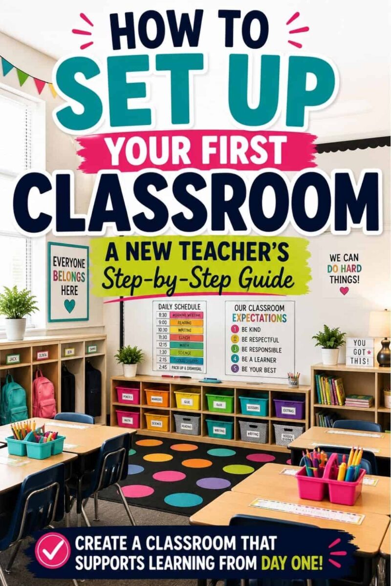 How to Set Up a Classroom for the First Time New Teacher Guide
