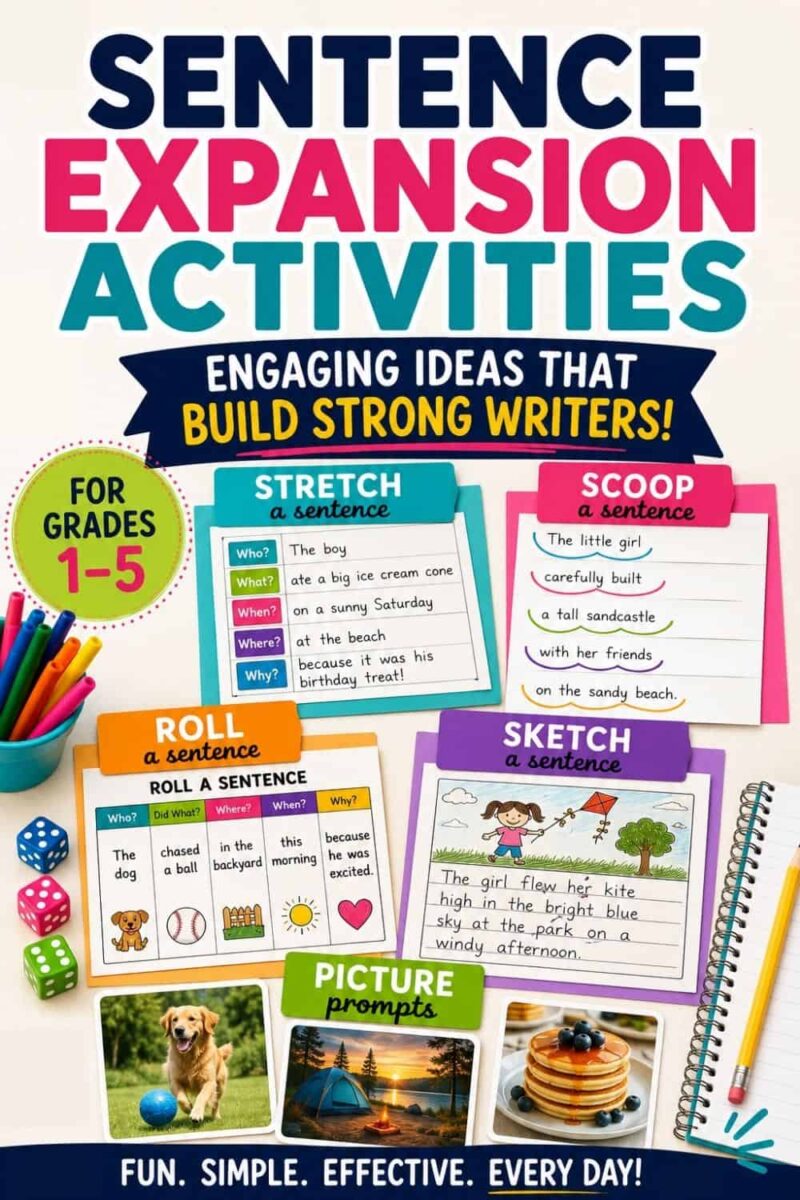 Expanding Sentences: Activities and Routines (Grades 1-5)