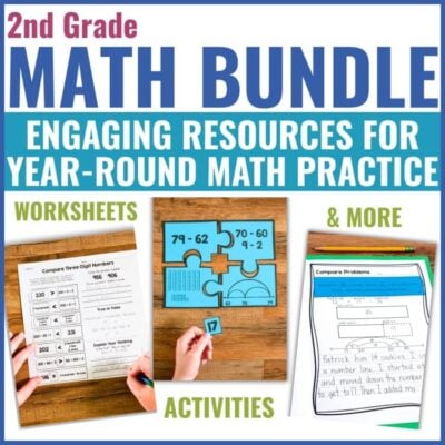 Second Grade Math Bundle | Yearlong Centers, Games, Printables & Assessments