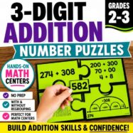 Three-Digit Addition Number Puzzles Number Puzzles