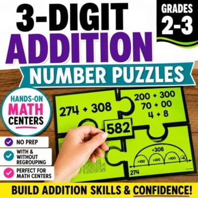 Three-Digit Addition Number Puzzles Number Puzzles