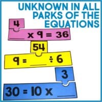 3.OA.4 Multiplication & Division Number Puzzles | Unknown Number Equations